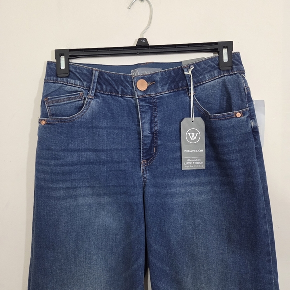 NWT Wit & Wisdom Sam Jeans High Rise Wide Leg Ab Solution Democracy Size 10 - Picture 3 of 13